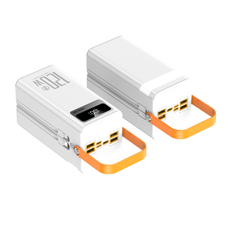 Cross-border special 120W large capacity 60000 mAh super fast power bank outdoor camping live broadcast mobile power supply