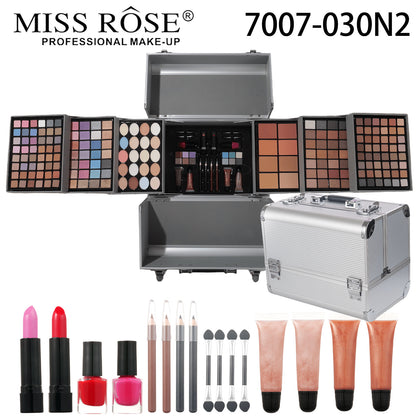 MISSROSE Cross-border Makeup Tray Makeup Kit, Eyeshadow Lip Gloss Combination Set, Lipstick Blush Highlight Powder