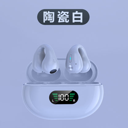 Cross-border ear clip type Bluetooth headset Wireless headset AI translation Private mode game No delay Electric noise reduction Ear clip type