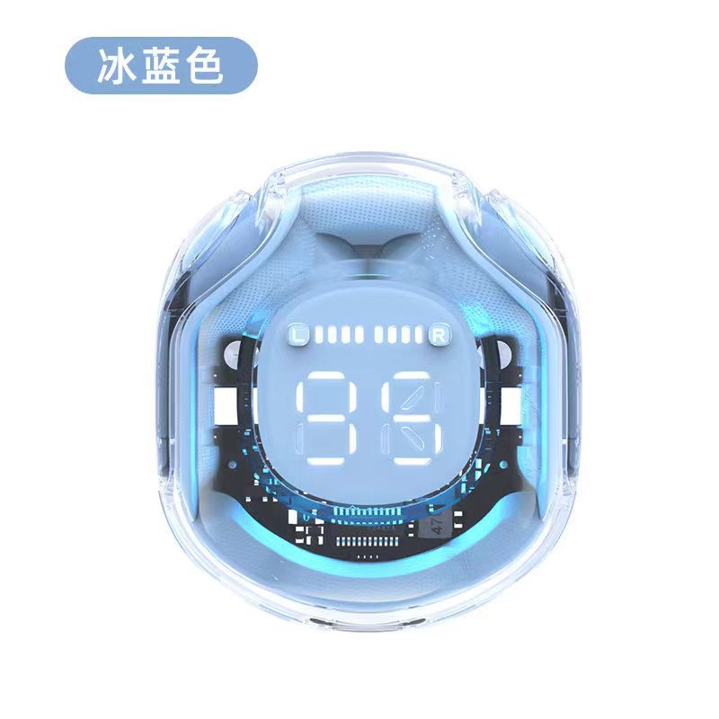 Source factory transparent digital display Bluetooth headset in-ear digital display super long battery life transparent second generation noise reduction universal