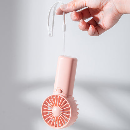 Cross-border popular handheld small fan dry battery logo custom wind portable small fan gift