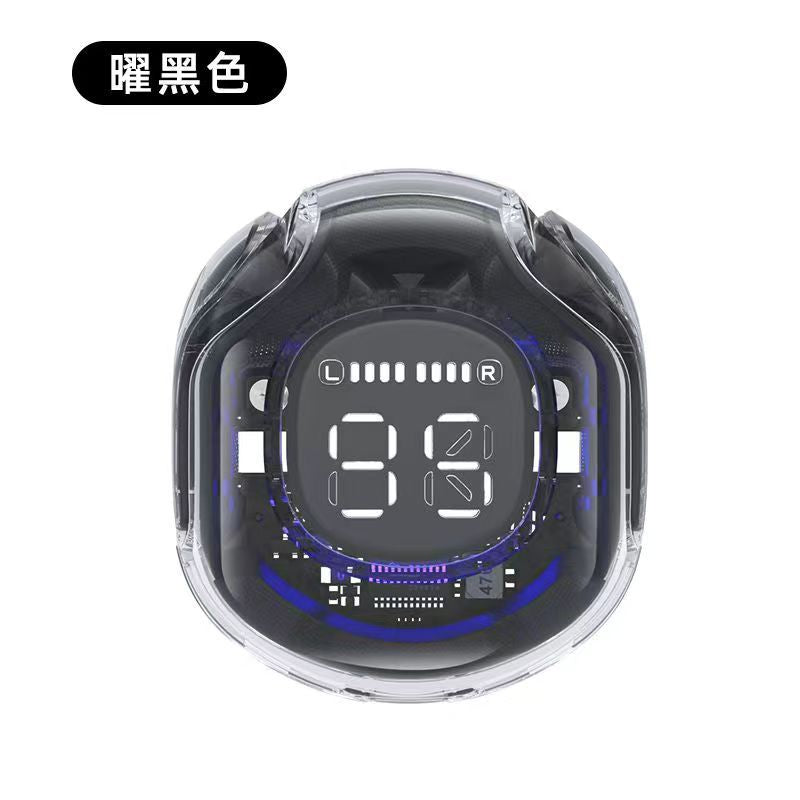 Source factory transparent digital display Bluetooth headset in-ear digital display super long battery life transparent second generation noise reduction universal