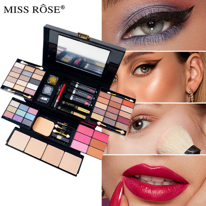 MISSROSE Cross-border Makeup Tray Makeup Kit, Eyeshadow Lip Gloss Combination Set, Lipstick Blush Highlight Powder