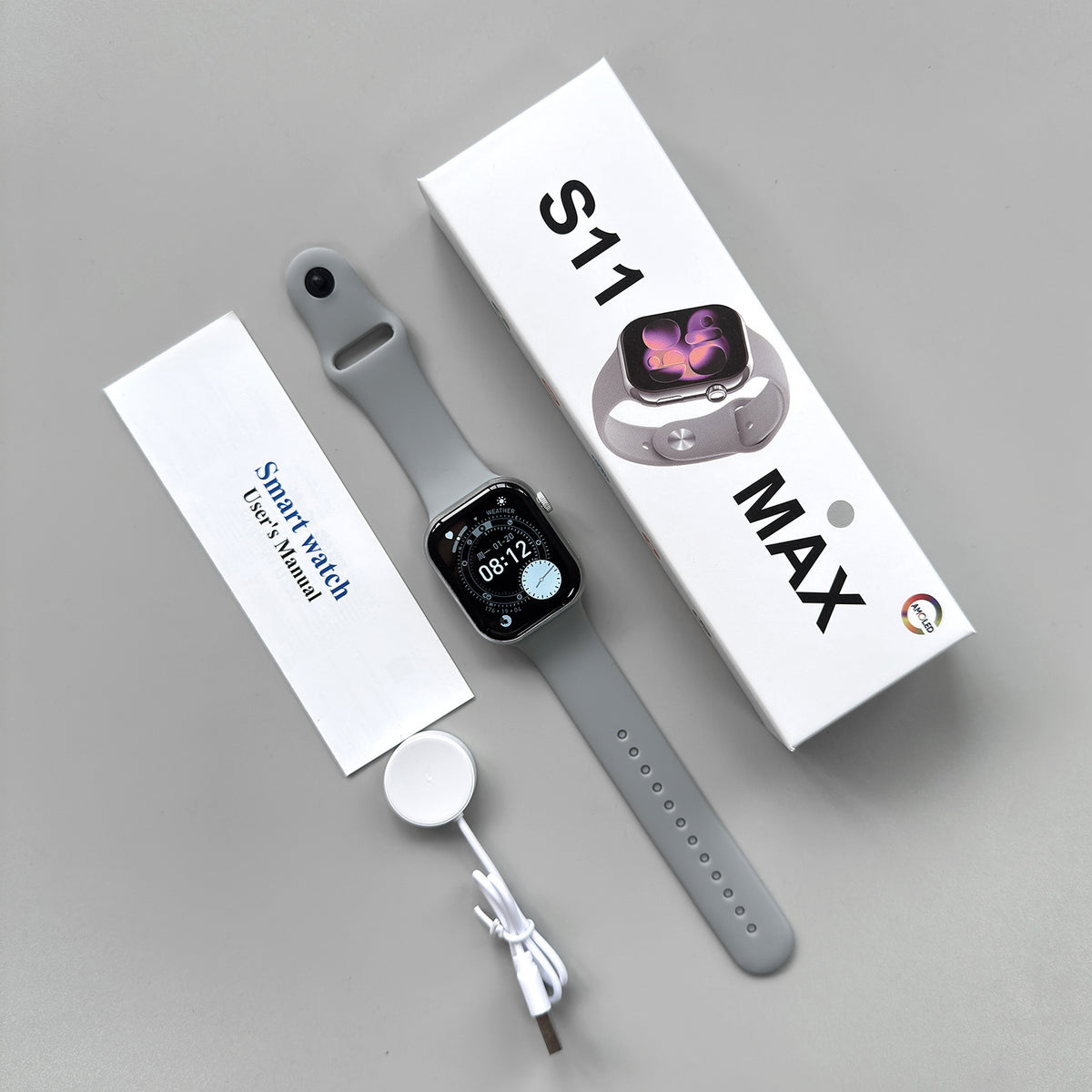 The new Huaqiang North s11max smart watch cross-border foreign trade model defaults to English with 22 languages