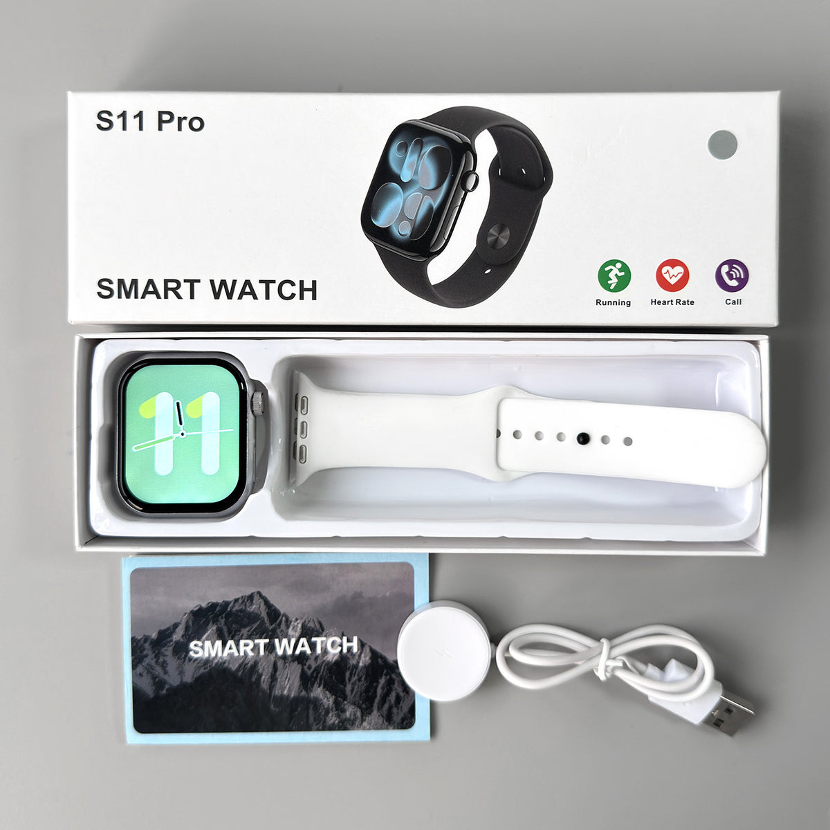 The new Huaqiang North s11max smart watch cross-border foreign trade model defaults to English with 22 languages