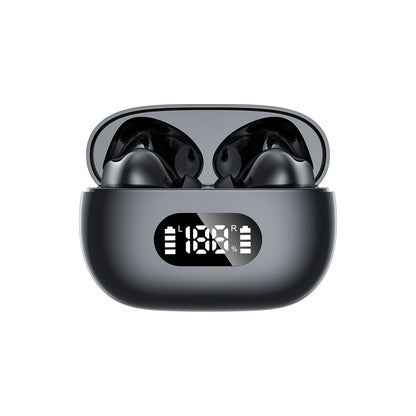 Cross-border new F05 wireless bluetooth headset 5.3 low latency long battery life TWS smart LED digital display sports headset
