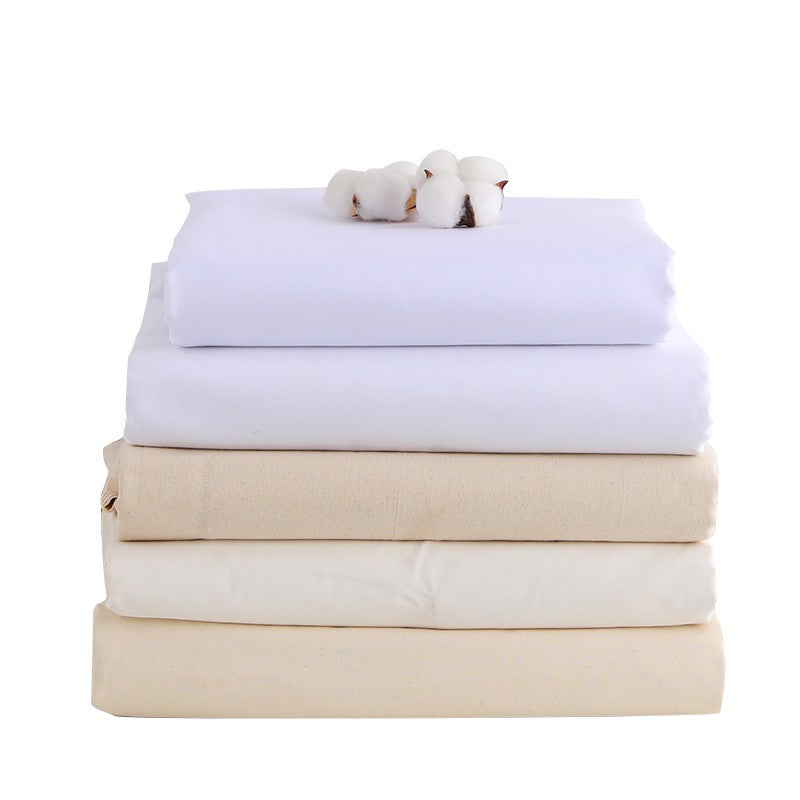 Clothing vertical cutting white embryo cloth, polyester polycotton cloth, pure cotton bleached cloth, cotton tie-dye fabric, pure cotton white billet fabric