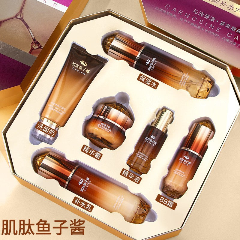 Carnosine Caviar Water Milk Set Skin Care Products Cosmetics Full Set Face Cream Hydrating Moisturizing Genuine Beauty Salon