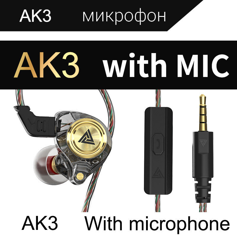 QKZ AK3 FiLe Wired Headphones In-ear Stereo Wired Headphones Headphones Mobile Phone Wired Headphones Earplugs