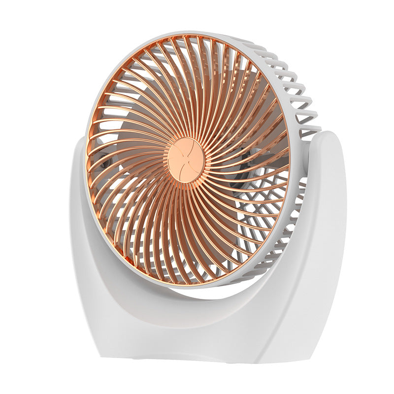 New desktop small fan household rechargeable portable fan student dormitory three-speed adjustment large wind electric fan