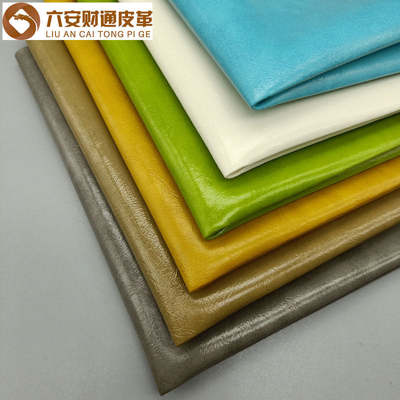 Spot wholesale pu oil wax leather fabric, sofa tables and chairs tatami hotel card seat background wall decorative soft bag