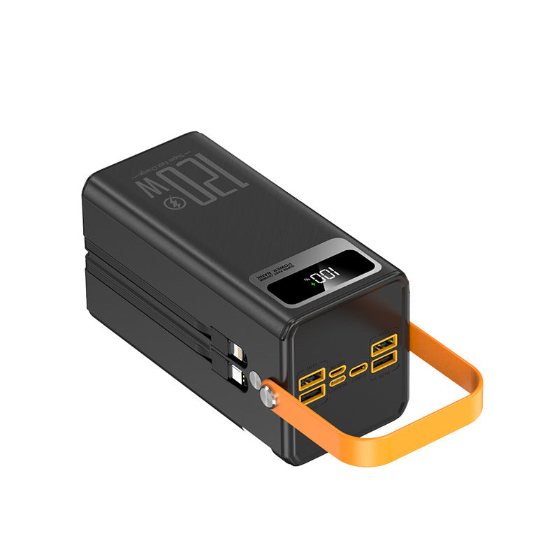 Cross-border special 120W large capacity 60000 mAh super fast power bank outdoor camping live broadcast mobile power supply
