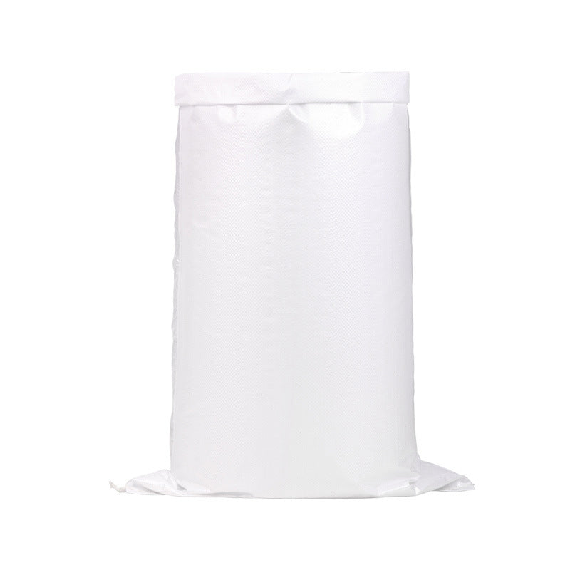 Woven bag, white coated waterproof and moisture-proof snakeskin bag, thickened large-size packaging bag, logistics moving bag customization