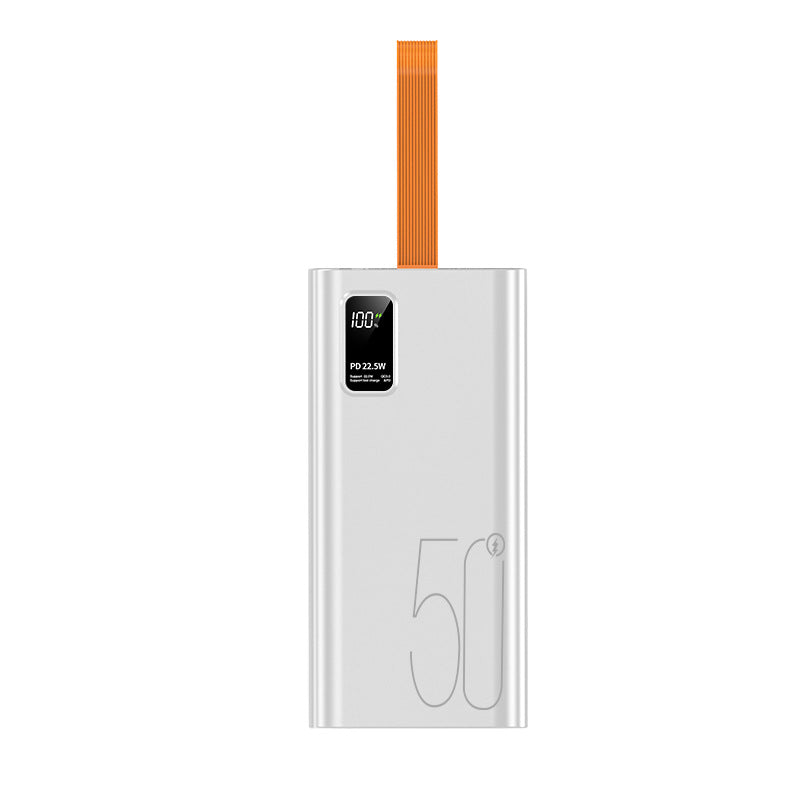 Cross-border large-capacity 50,000 mAh power bank multi-U port 22.5W fast charging 50000 outdoor digital display mobile power supply
