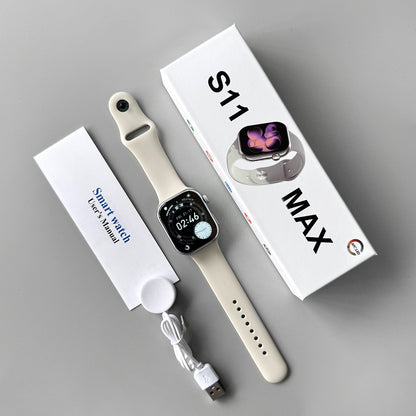 The new Huaqiang North s11max smart watch cross-border foreign trade model defaults to English with 22 languages