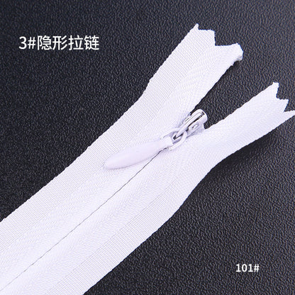 No. 3 Nylon Invisible Zipper Factory Home Textiles Pillow Dress Trim Lace Zipper Color Seamless Zipper