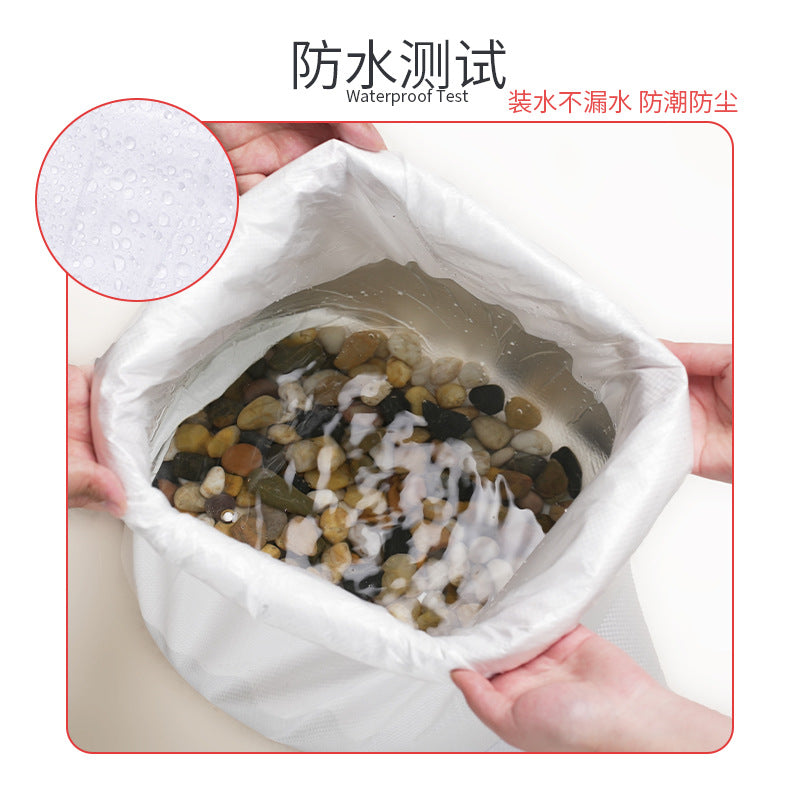 Manufacturer double-layer color waterproof woven bag plastic coating thickened express moving logistics packaging snakeskin bag customization