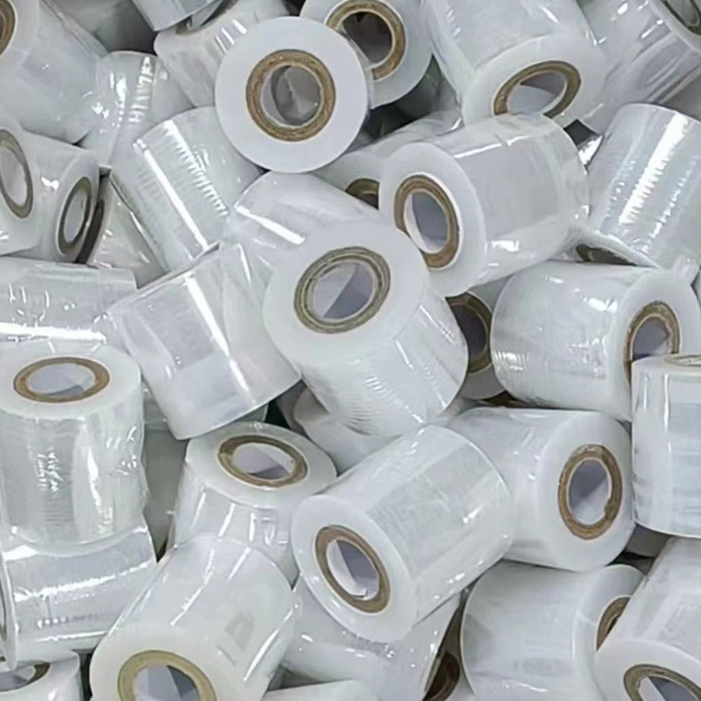 PE small roll winding film packaging film plastic thickened industrial plastic wrap transparent self-adhesive protective stretch film