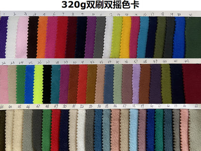 Spot 320g double-sided fleece fabric jacket sweater composite fleece double brush double fleece fabric wholesale