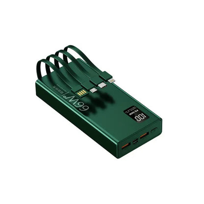 Cross-border certified super fast charging power bank with its own cable 20,000 mAh large-capacity mobile power wholesale