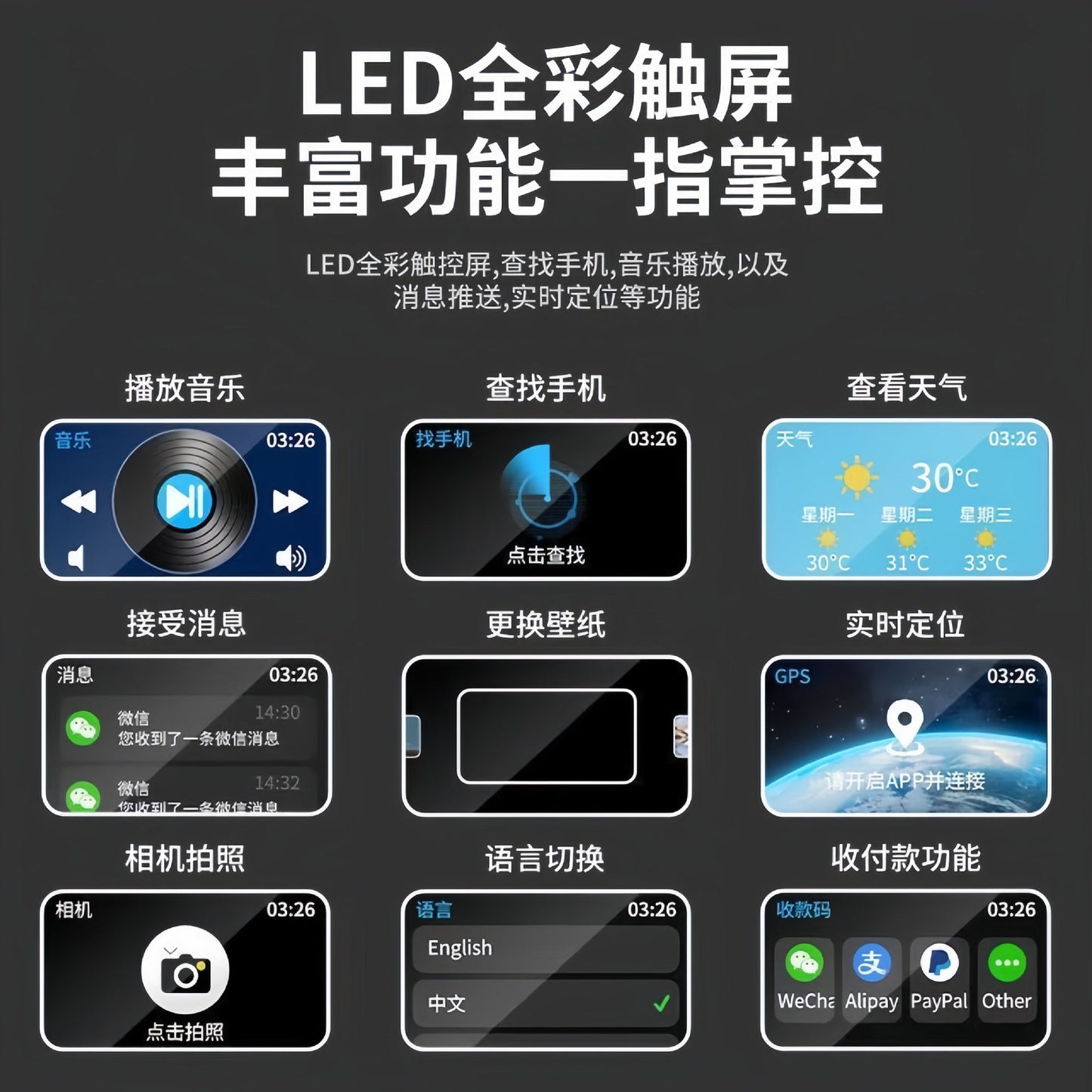 Huaqiangbei A9Pro2 new 2026 wireless bluetooth headset color screen intelligent active noise reduction sound quality for Android