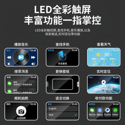 Huaqiangbei A9Pro2 new 2026 wireless bluetooth headset color screen intelligent active noise reduction sound quality for Android