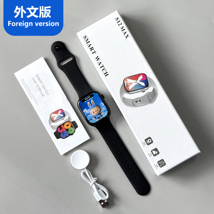 New Huaqiangbei s12 smart watch cross-border heart rate, blood pressure and blood sugar multi-function s11 bluetooth watch gift