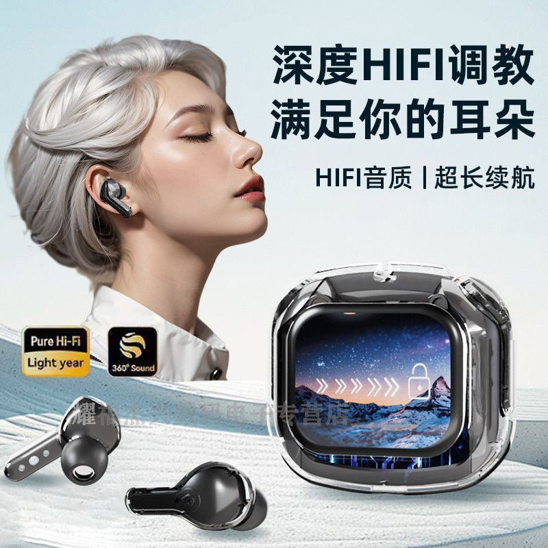 Cross-border explosion Smart touch screen Transparent earphones In-ear Bluetooth earphones Display power High value male and female students