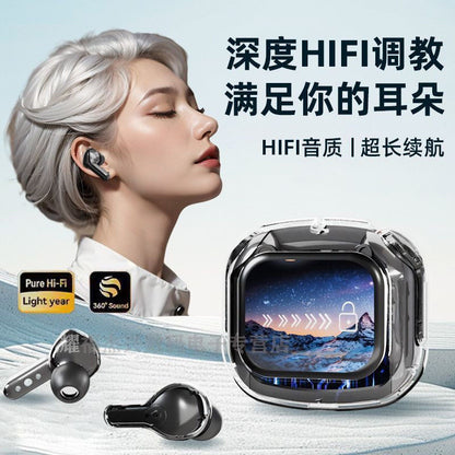 Cross-border explosion Smart touch screen Transparent earphones In-ear Bluetooth earphones Display power High value male and female students