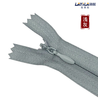 Manufacturer wholesale No. 3 nylon lace invisible zipper, colored spot throw pillow cushion culottes hidden plastic zipper