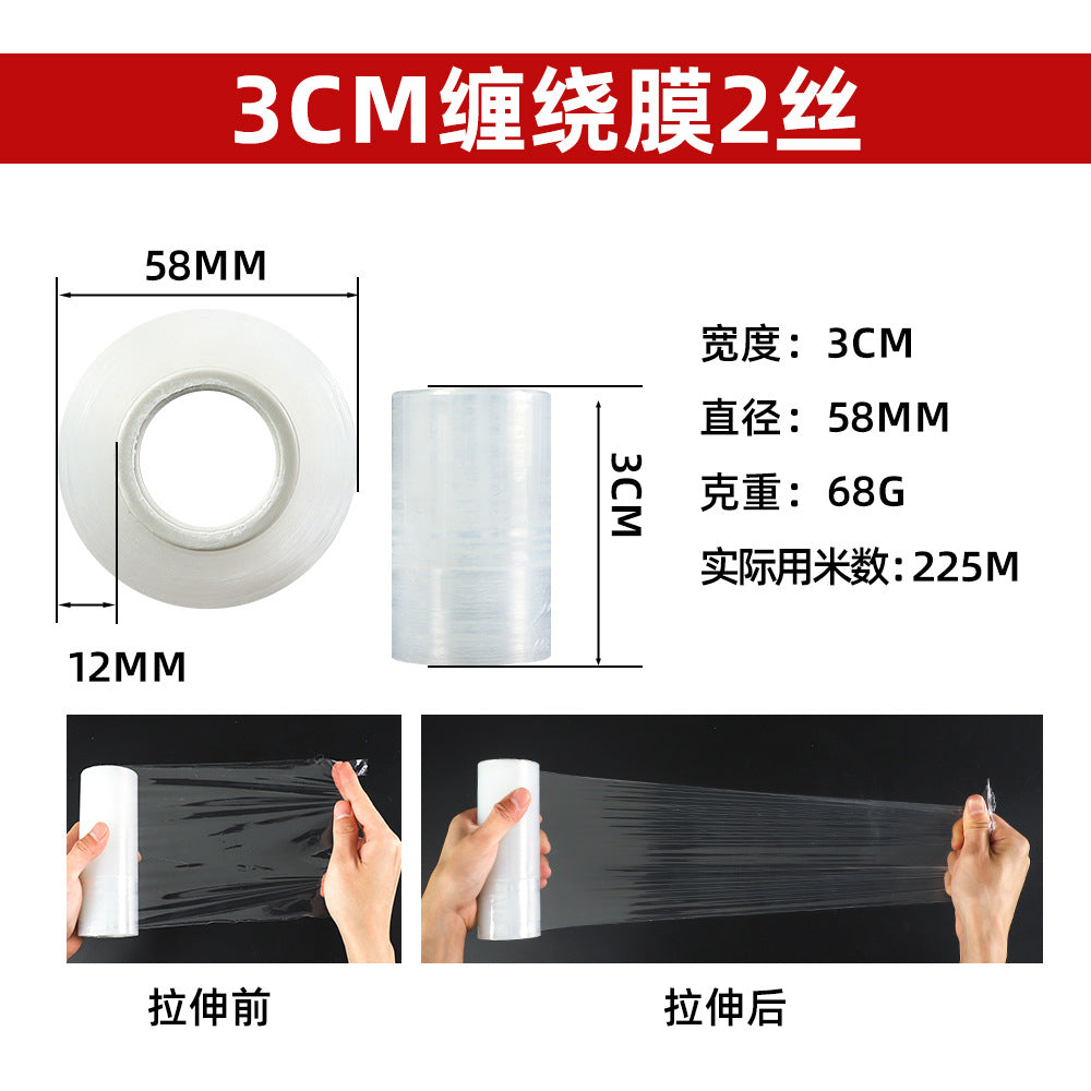 PE winding film manufacturer packaging wrapping film 5cm50cm takeaway sealing film logistics wrapping film stretching film moving