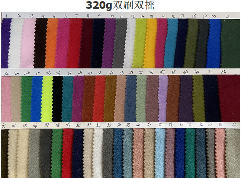 Spot 320g double-sided fleece fabric jacket sweater composite fleece double brush double fleece fabric wholesale