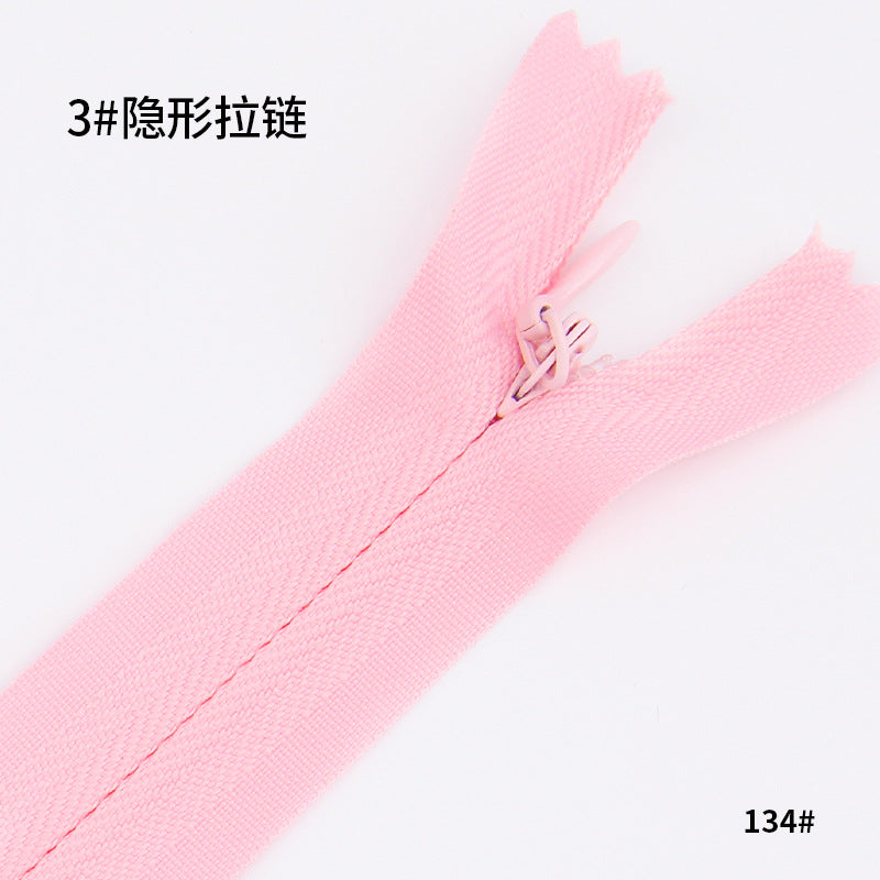 No. 3 Nylon Invisible Zipper Factory Home Textiles Pillow Dress Trim Lace Zipper Color Seamless Zipper