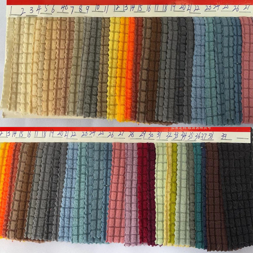 190G corn fleece corn grid fleece fabric sofa cover toy clothing fabric fleece grid