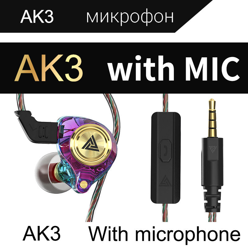 QKZ AK3 FiLe Wired Headphones In-ear Stereo Wired Headphones Headphones Mobile Phone Wired Headphones Earplugs