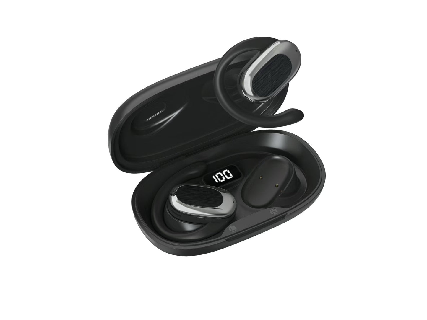 Factory direct sales Bluetooth headset 2024 new wireless ear-hanging open non-ear sports noise reduction super long