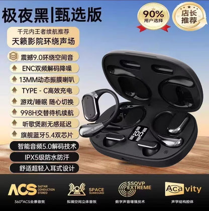 2025 cross-border new wireless bluetooth headset high-end half-in-ear sports game voice-lowering super long standby headset