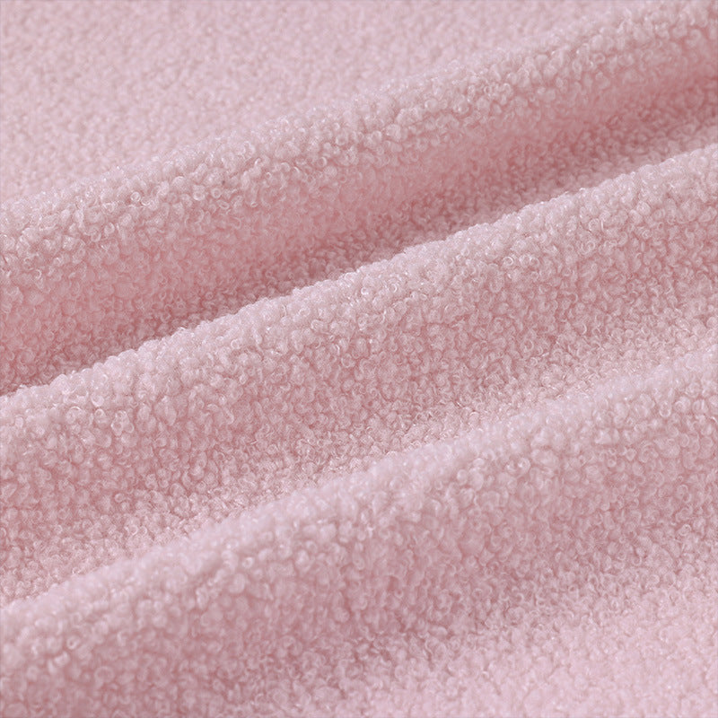 Spot thickened teddy fleece small particle circle fleece sofa throw pillow toy fabric, teddy fleece fabric