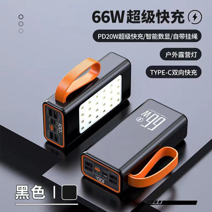 Super fast charging 100,000 mAh large capacity student stall live outdoor mobile power supply 100000 mAh convenient