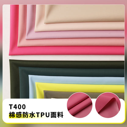 Jacket down jacket tooling fabric Spot T400 cotton waterproof fabric 150g polyester fabric TPU fabric