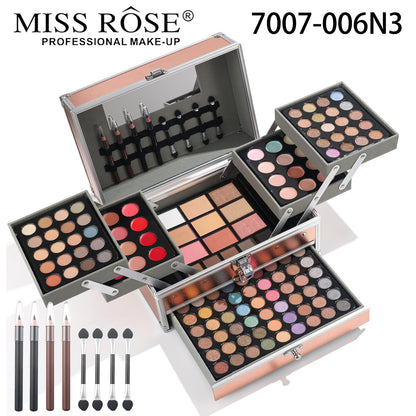 MISSROSE Cross-border Makeup Tray Makeup Kit, Eyeshadow Lip Gloss Combination Set, Lipstick Blush Highlight Powder