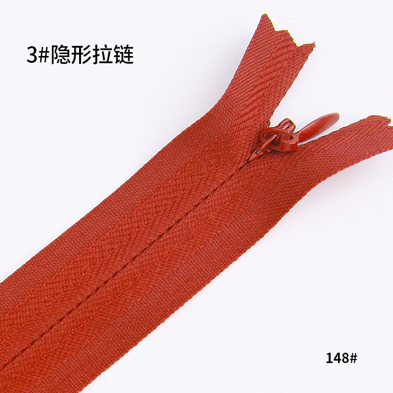 No. 3 Nylon Invisible Zipper Factory Home Textiles Pillow Dress Trim Lace Zipper Color Seamless Zipper
