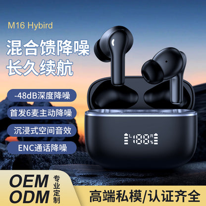 Gardas M16ANC + ENC Six Mai Active Noise Cancellation Bluetooth Headset, Mixed Feed, Intelligent Digital Display Super Long Battery Life