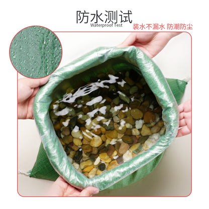 Manufacturer double-layer color waterproof woven bag plastic coating thickened express moving logistics packaging snakeskin bag customization