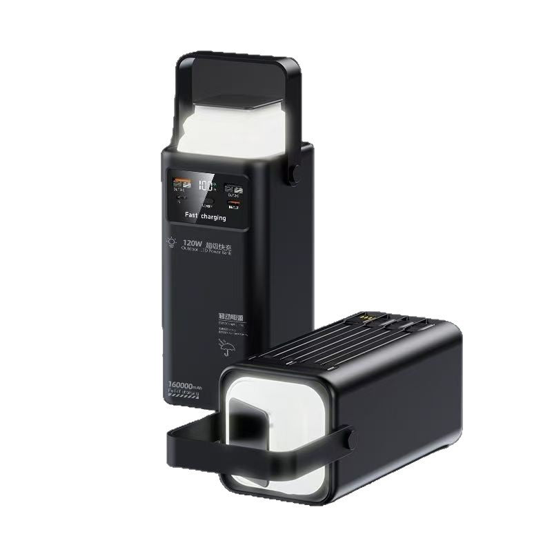 Cross-border wholesale large-capacity power bank 120W super fast charging outdoor camping light mobile power supply 160000 mAh