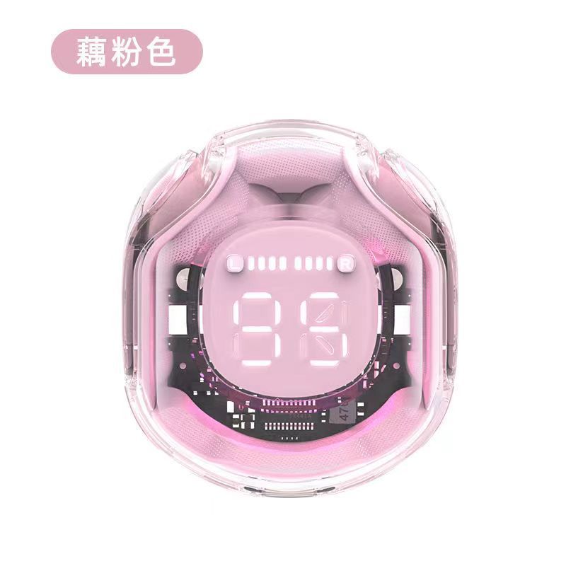 Source factory transparent digital display Bluetooth headset in-ear digital display super long battery life transparent second generation noise reduction universal