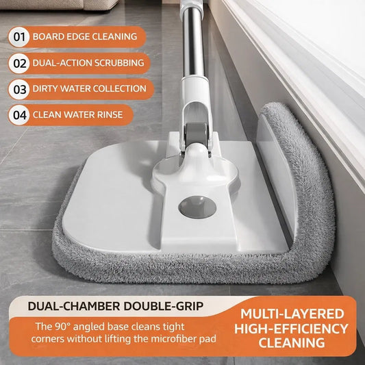 OEM Dual-Chamber Spin Mop with Clean and Dirty Water Separation