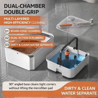 OEM Dual-Chamber Spin Mop with Clean and Dirty Water Separation