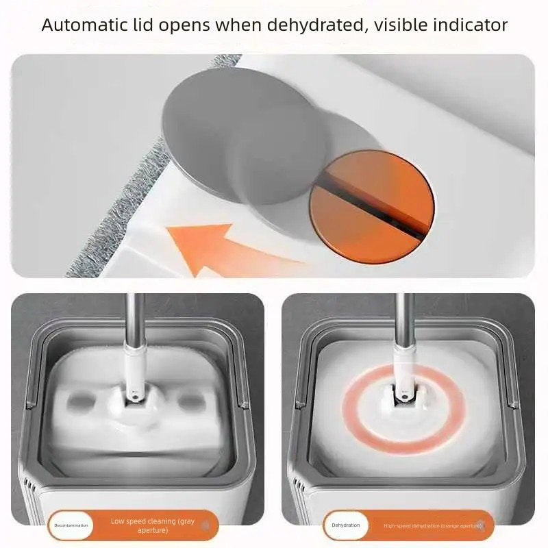 OEM Dual-Chamber Spin Mop with Clean and Dirty Water Separation