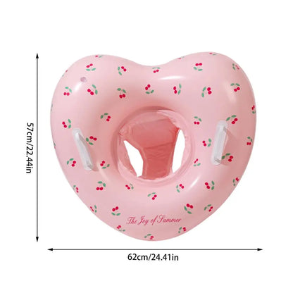 【Stylish】 Inflatable Pool Ring Heart Shape Pool Tubes Water Lifesaving Supplies for Beach Shower Wedding Bridal Engagement Graduation